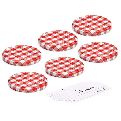 Lot de 6 Couvercles et Etiquettes pour pots de Confiture 370g - Bonne Maman - 2