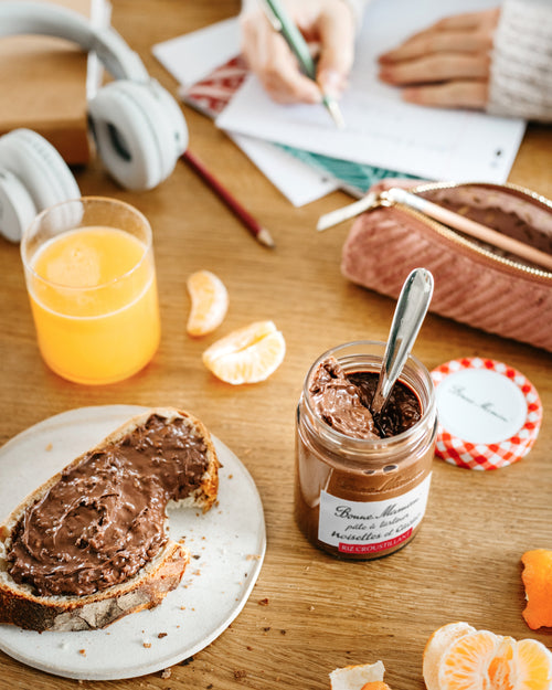 Pâte à tartiner Noisettes et Cacao riz croustillant et son tartineur - Bonne Maman - 2