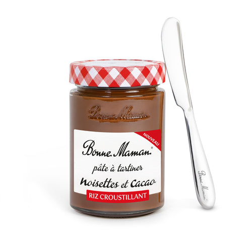 Pâte à tartiner Noisettes et Cacao riz croustillant et son tartineur - Bonne Maman - 1